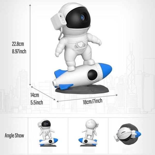 Astronautti Galaxy-projektor Tähtitaivas Astronaut Light Touch