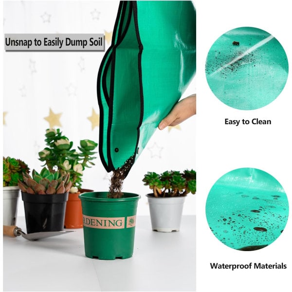 Plantematte for innendørs planter, 2 størrelser (50*50cm+75*100cm) - Ekstra tykk, holdbar, vanntett - Omplantingsmatte for sukkulenter