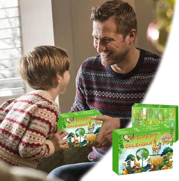 2025 Dyrefigur Julekalender - 24 Dagers Jule Nedtelling for Barn[ZHE] animal