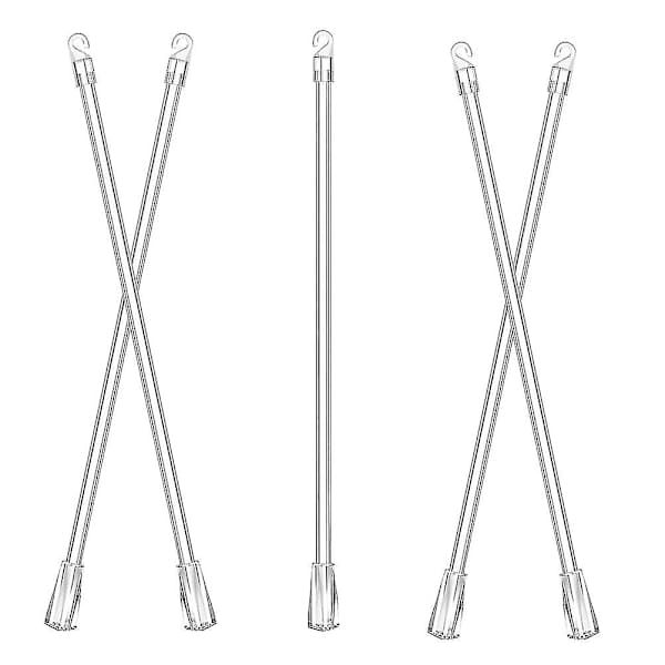 5 lodrette persiennerstatningslameller med stavkroge (31 x 1,1 cm)