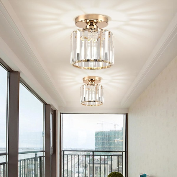 Liten krystall lysekrone, gull lysekrone moderne LED taklampe hengende...
