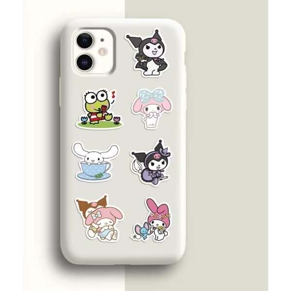 100 Søte Klistremerker Pakke Hello Kitty Klistremerker Mymelody&Kuromi Klistremerker Cinnamoroll Pompompurin Keroppi