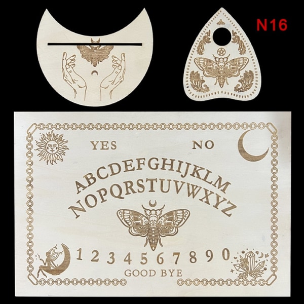Puun kaiverrettu Ouija Boa - Perfet - ennustuspöytä 16
