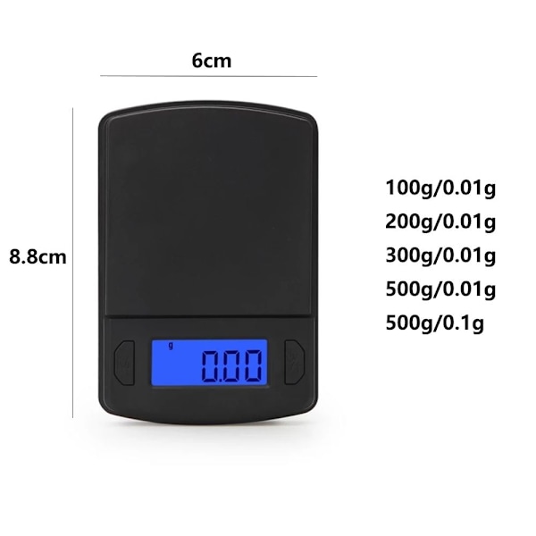 Digital Vågskala Elektronisk Smyckevåg 100G/0,01G 100G/0,01G 100g/0.01g 100g/0.01g