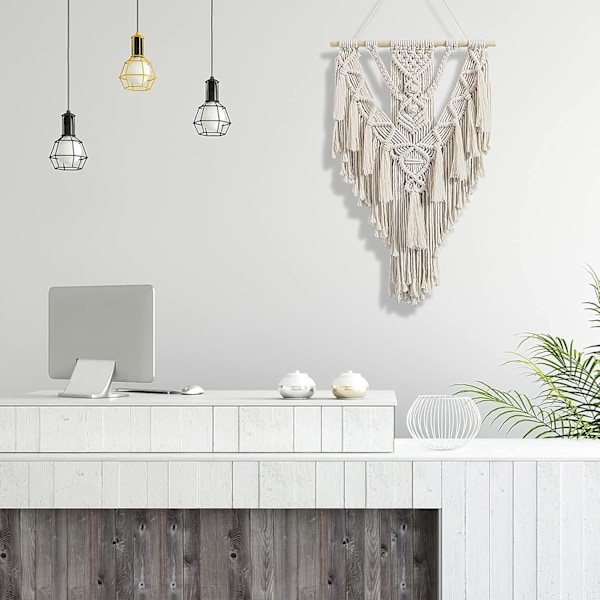 Macrame väggbonad, stor bohemisk väggbonad väggdekor