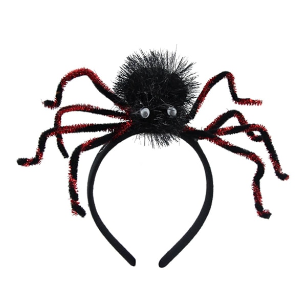 Halloween Headband Cute Spider Hair Hoop Halloween Spider Hair Accessories for Women Girls Cosplay Makeup Costume Decoration Party Photo Props,Red