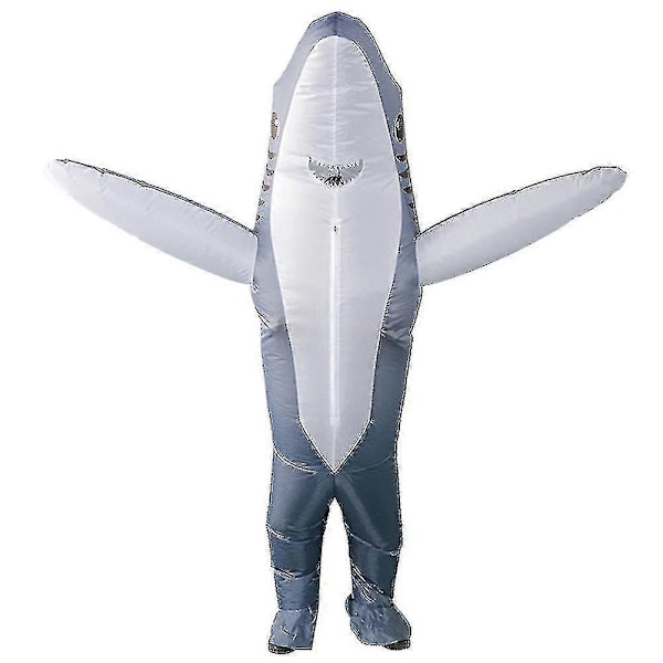Uppblåsbar Kostym Blow Up Hajdräkt Spel Halloween Jumpsuit Cosplay Outfit Present För Vuxna