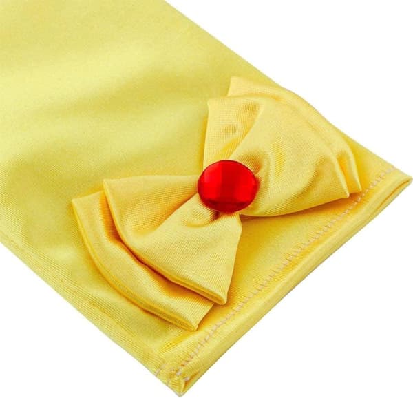 Prinsesse Elsa Kostume Tilbehørssæt til Børn, Inkluderer Fletning, Tiara, Handsker og Tryllestav 6pcs - yellow