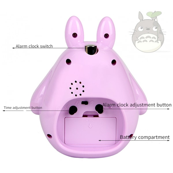 Väckarklockor för sovrum, Tecknad klocka Totoro Nattlampa, Student C...