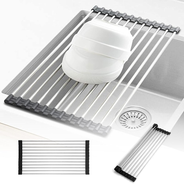 Tiskiteline Ruostumaton teräs kuivausteline Rullattava Kokoontaitettava[ch] 1-Pack