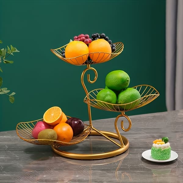 Elegant snackholder i flere niveauer til opbevaring ved sofaen i stuen 【Black】