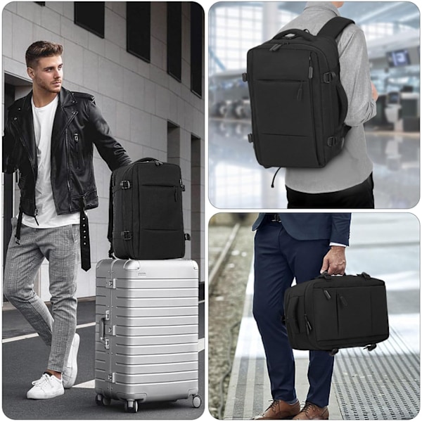 Kompakt Kabinryggsäck 40x20x25 cm, Reseryggsäck för Ryanair, Laptopryggsäck för Män och Kvinnor[ZHE]