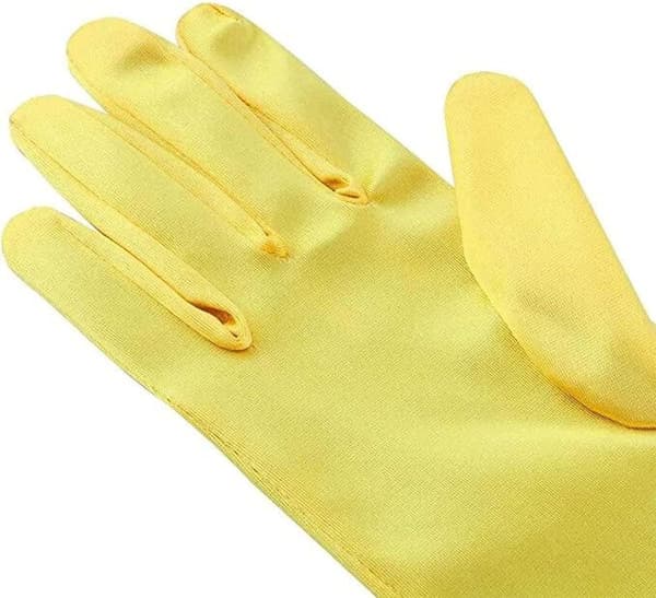 Prinsesse Elsa Kostume Tilbehørssæt til Børn, Inkluderer Fletning, Tiara, Handsker og Tryllestav 6pcs - yellow
