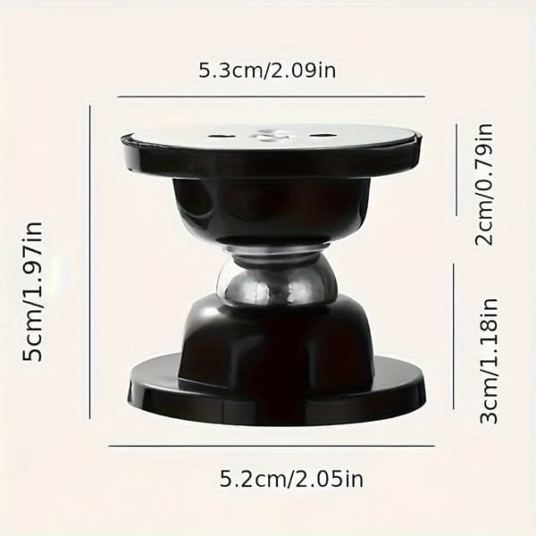 Magnetisk dørstopper med selvklæbende montering for nem installation uden boring 【Black】