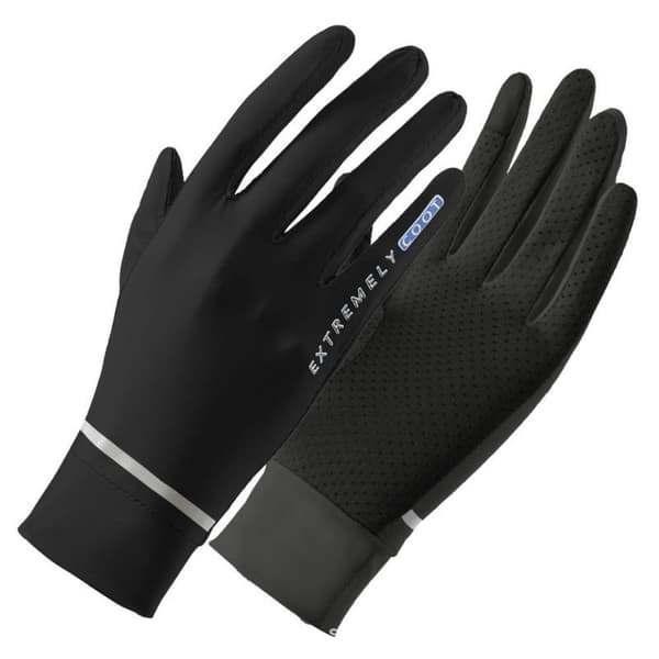 Sommerkølende Ishandsker Dame Kørehandsker black Ice Silk