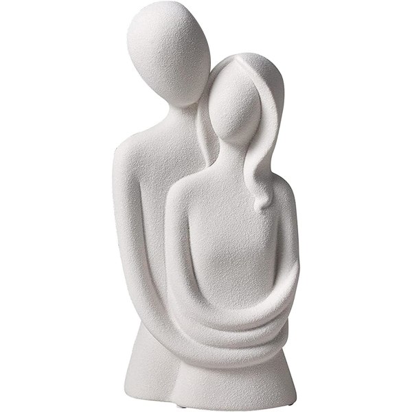 Modern keramisk parskulptur - Vardagsrum Abstrakt keramisk skulptur -