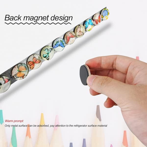 12-pak 3D Glas Sommerfugle Magneter til Køleskab, Kontor og Opslagstavle[ZHE]