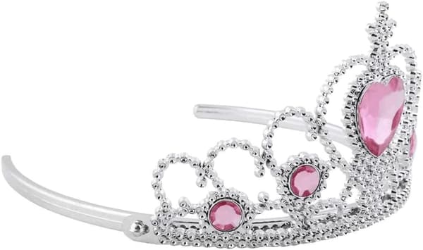 Prinsesse Elsa Kostume Tilbehørssæt til Børn, Inkluderer Fletning, Tiara, Handsker og Tryllestav 6pcs - pink