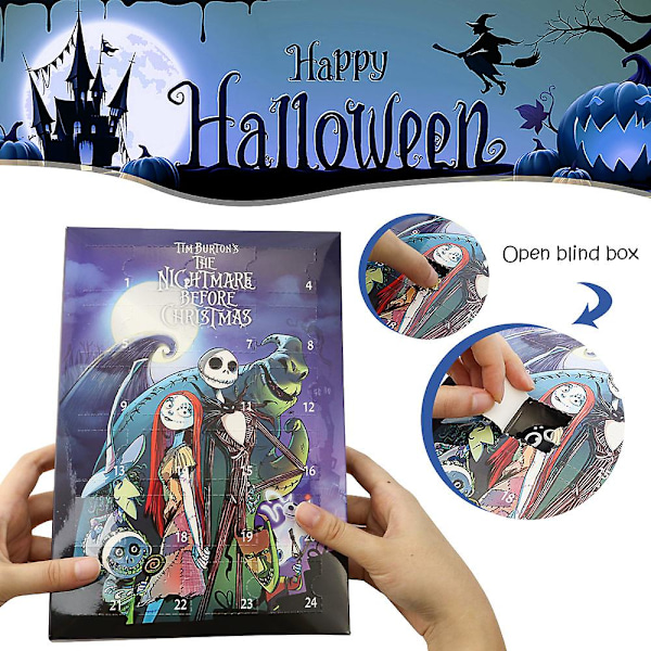 Joulukalenteri Suosittu Halloween Countdown Blind Box 24-osainen Joulu Kauhu Yö Kauhu Tunnelma Leikki Blind Box style 3