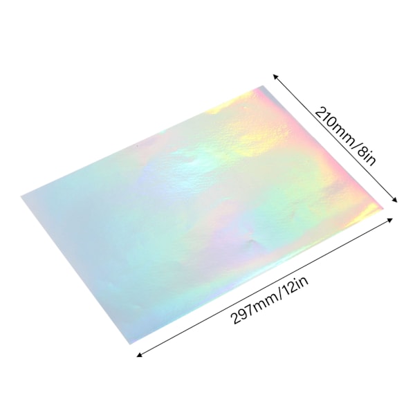 22 arkkia A4 tulostettavaa holografista tarrapaperia, vedenpitävä mustesuihkulasertulostin, itseliimautuvat holografiset tarra-arkit [ZHE]