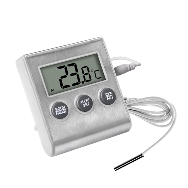Kylskåpstermometer Kylskåpstemperatur realtidsövervakning larm-vit