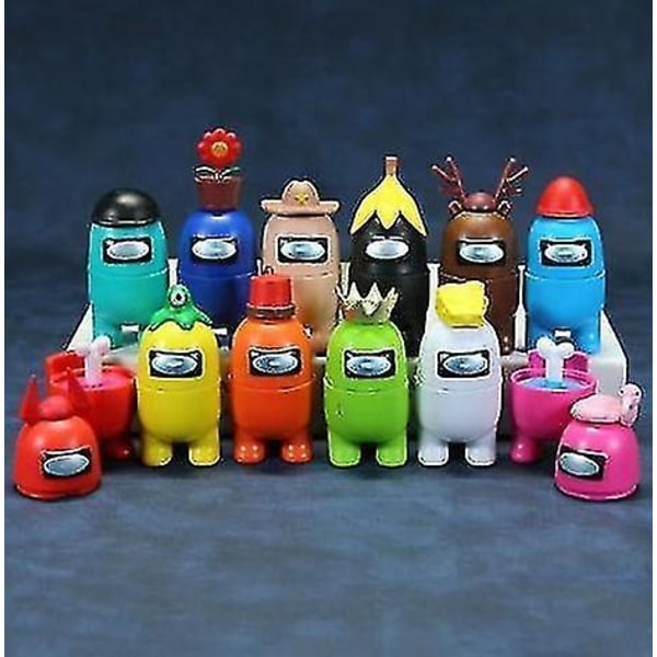 12 kpl Among Us Toimintahahmot Lelut Brinquedos Figuurit Lautapeli Nuket Set-WELLNGS