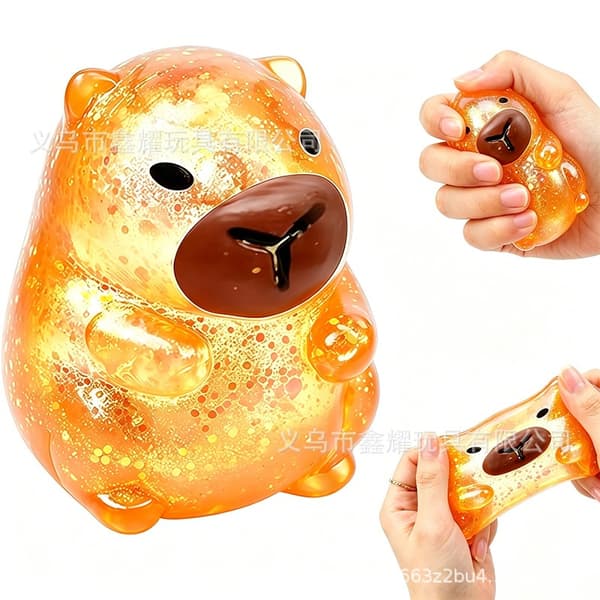Capybara squishy stresslegetøj maltose, langsomt stigende fidget til afslapning, blødt klemme sensorisk gave til børn voksne beroligende leg