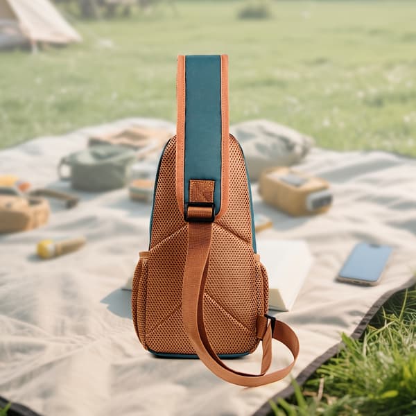 Slidstærk nylon duffeltaske med justerbar rem - beige, blå, sort Cyan