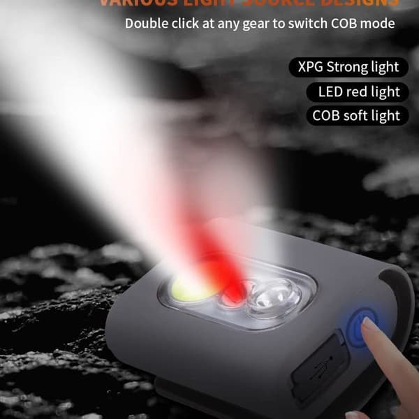 Clip-on Running Light, 2000 Lumen LED Running Safety Light with Strong Magnetic Clip