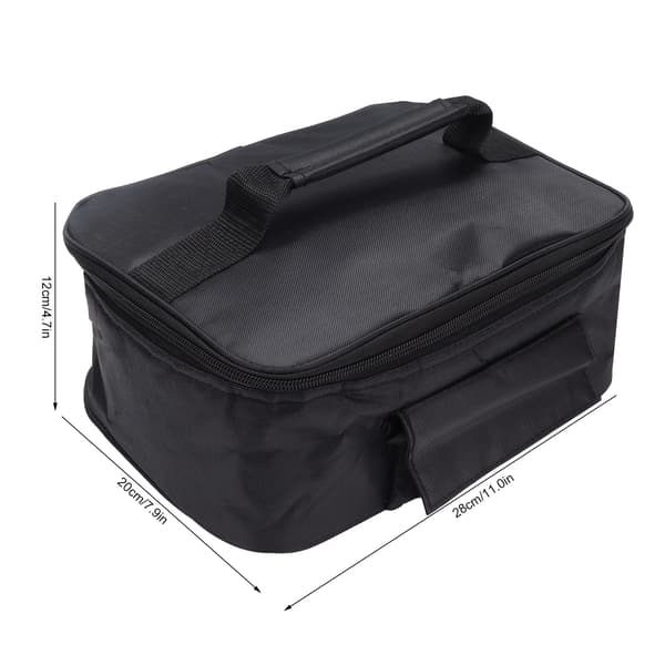 Portable Mini Car Microwave 12V Electric Oven Fast Heating Picnic Box for Travel Camping Cooking Black(bt)
