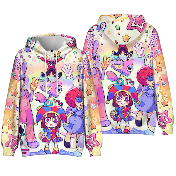 Barnens Fantastiska Digitala Cirkus Pojkar Hoodies Långärmade Toppar D D 140cm