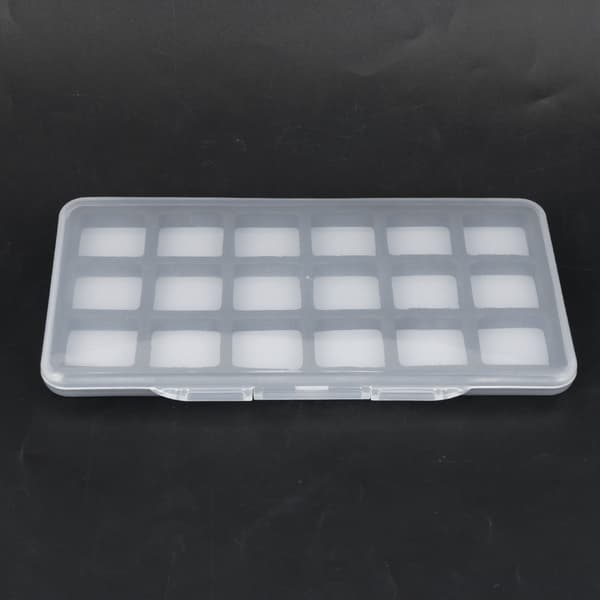 ABS Magnetic Fly Fishing Tackle Box 18 Compartments Foam Storage Case for Hooks Lures Accessories