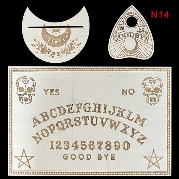 Puun kaiverrettu Ouija Boa - Perfet - ennustuspöytä 14