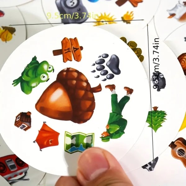 Camping-korttipeli Dobble Matching Game Hauska lastenpeli perhelomalle Peliyömatkapeli lapsille Englannin perusaakkoset