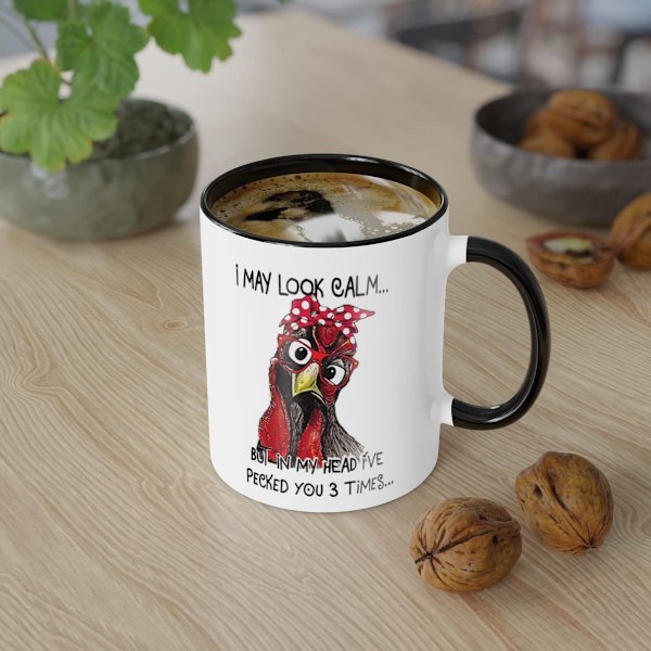 Generisk sjov kaffekop, jeg ser måske rolig ud, men i mit hoved har jeg hakket dig 3 ga...