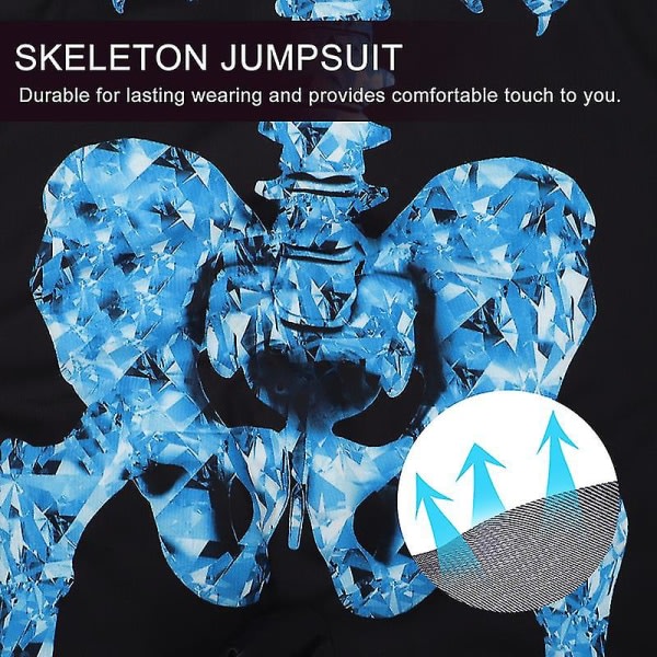 1 st Skeleton Jumpsuit för kvinnor för Halloween-dekor
