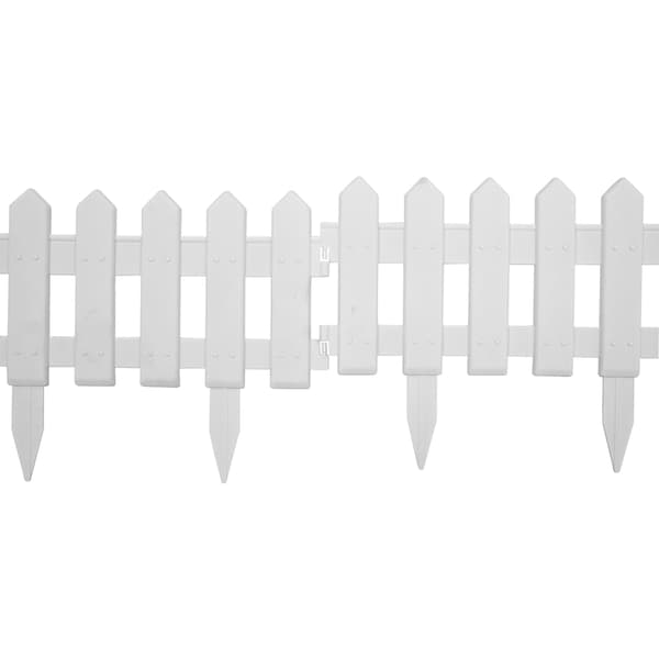 vidaXL Lawn Edging 25 pcs White 10 m PP Vit white
