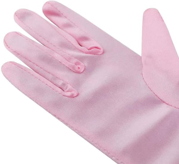 Prinsesse Elsa Kostume Tilbehørssæt til Børn, Inkluderer Fletning, Tiara, Handsker og Tryllestav 6pcs - pink