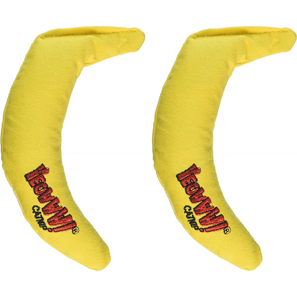 Gul Banan Kattegræs Legetøj (2-pak)
