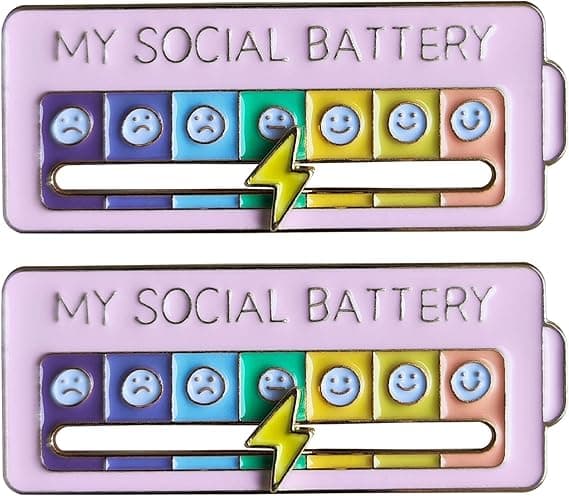 Söt Social Batterinål för 7-dagars humörhöjning[ZHE] 2pc pink