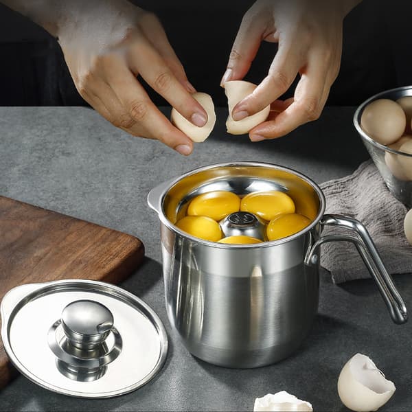 Eggeplommeutskiller i rustfritt stål med bonusbollesett Without Lid