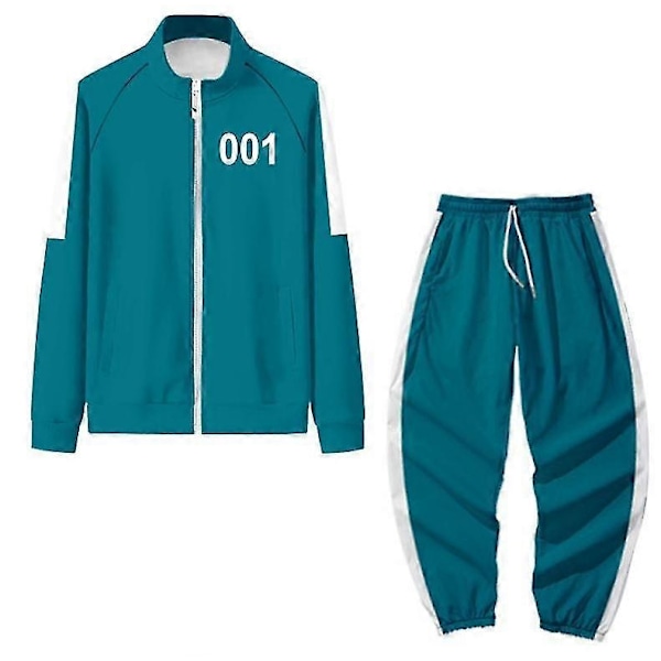 Squid Game Hoodie Träningsdräkt Halloweenfest Cosplay Kostym - WELLNGS OO1 OO1 M