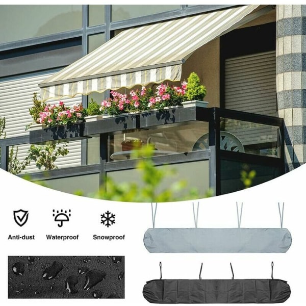 Overtræk, 4,5 m terrasse markiseovertræk Grå W