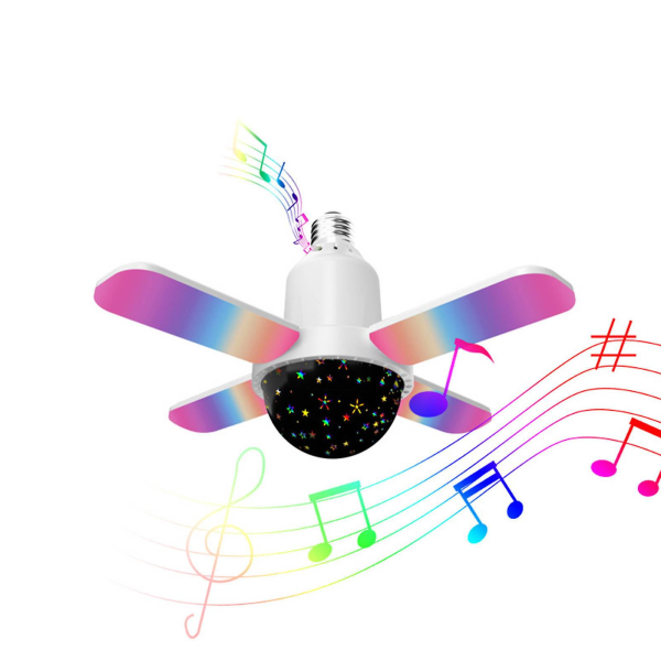 Älykäs Vedenkestävä Kattolamppu LED Musiikki Kattolamppu, Bluetooth-kaiuttimella Himmennettävä RGB Värimuutosvalo Kaukosäätimellä, Sopii Kylpyhuoneeseen, Suihkuun White