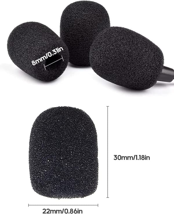 20-pack skummikrofonvindskydd för klassrum och utomhusbruk [ZHE]