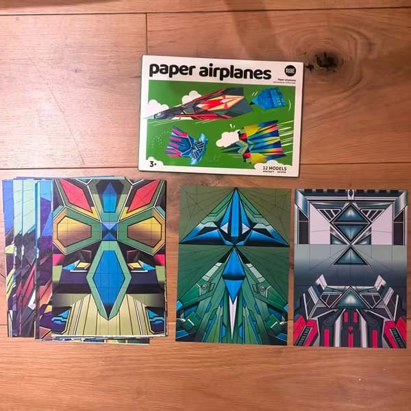 Pappersflygplan Vikningsset – 36/72/108 Ark, 3D DIY Hantverkskit för Barn 3+, Färgglad Aktivitetsleksak 1 Box