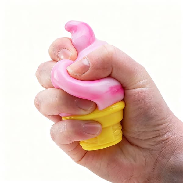 Stressavlastande leksak Nee Doh Dreamy Water Drop Flow Pattern Square Maltose Pinch Mu[ZHE] Ice cream decompression toy - pink