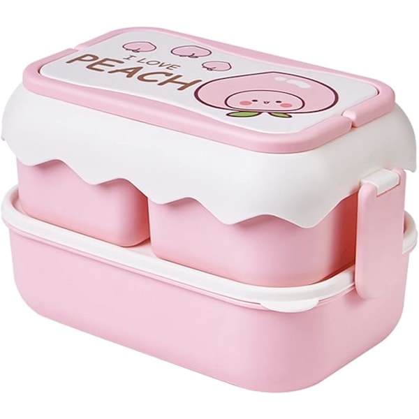Matboks, bento-boks for jenter, rosa matboks for barn
