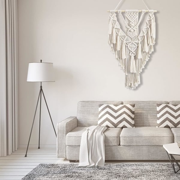 Macrame väggbonad, stor bohemisk väggbonad väggdekor