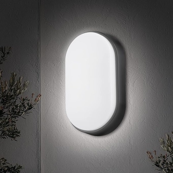 LED-væglampe elliptisk lampe sort lampe 220*135*70mm